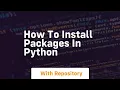 how to install packages in python