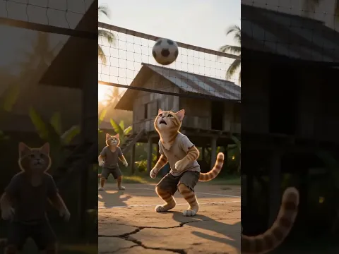 A Wise Cat Playing Ball #Shorts
