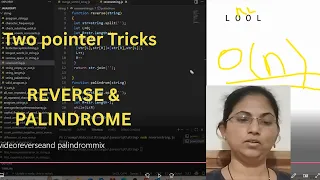 Reverse a String Valid Palindrome Two-Pointer Technique JavaScript work for all languages