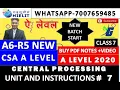 A LEVEL CSA A6-R5 CENTRAL PROCESSING UNIT AND INSTRUCTIONS 7 7 A LEVEL NEW SYLLABUS CLASS 7