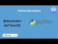 Decorators in python in Hindi Python decorators tutorial 2023 Python tutorial for beginners