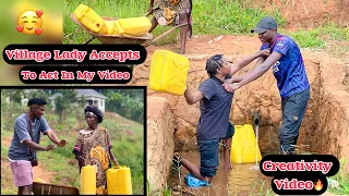 Village Woman Fetching Water With A Wheel Barrow 😱( Creativity Video )  