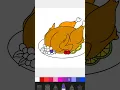 HOW TO COLORING A BAKED TURKEY FOR A PARTY Fun Easy coloring pages for kids