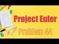 Project Euler 044 Pentagon numbers solution in Javascript
