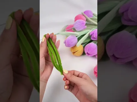How to make pipe cleaner Tulips 🌷