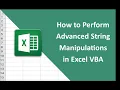 How to Perform Advanced String Manipulations in Excel VBA