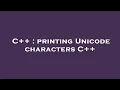 C printing Unicode characters C