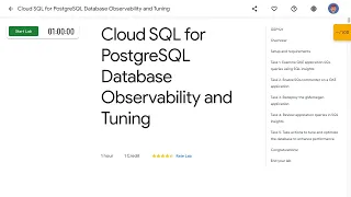 Cloud SQL for PostgreSQL Database Observability and Tuning GSP921