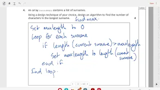 Higher Computing 2024 - Q2 4 6 Short SDD Questions