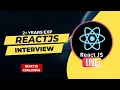 REACTJS INTERVIEW 2ND ROUND SELECTED FOR HR ROUND 2 YEARS EXP REACTJS CODING CHALLENGE