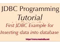 First JDBC Example for Inserting data into database
