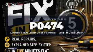 P0474 Explained Exhaust Pressure Sensor Circuit Intermittent Bank 1 or Single Sensor TroubleAt
