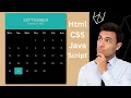 How to create Live Calendar JavaScript-Html-CSS Beginner Tutorial