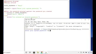 Comparing Strings with in Python password