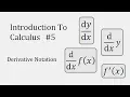Intro To Calculus - Derivative Notation