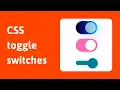 Code toggle switches with HTML and CSS