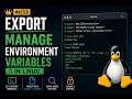 Master export - Manage Environment Variables in Linux