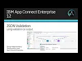 App Connect Enterprise 12 JSON Validation using validation on output