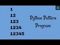 Python pattern printing program 6 in Hindi learn an easy method