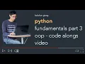 Python fundamentals part 3 - OOP coding