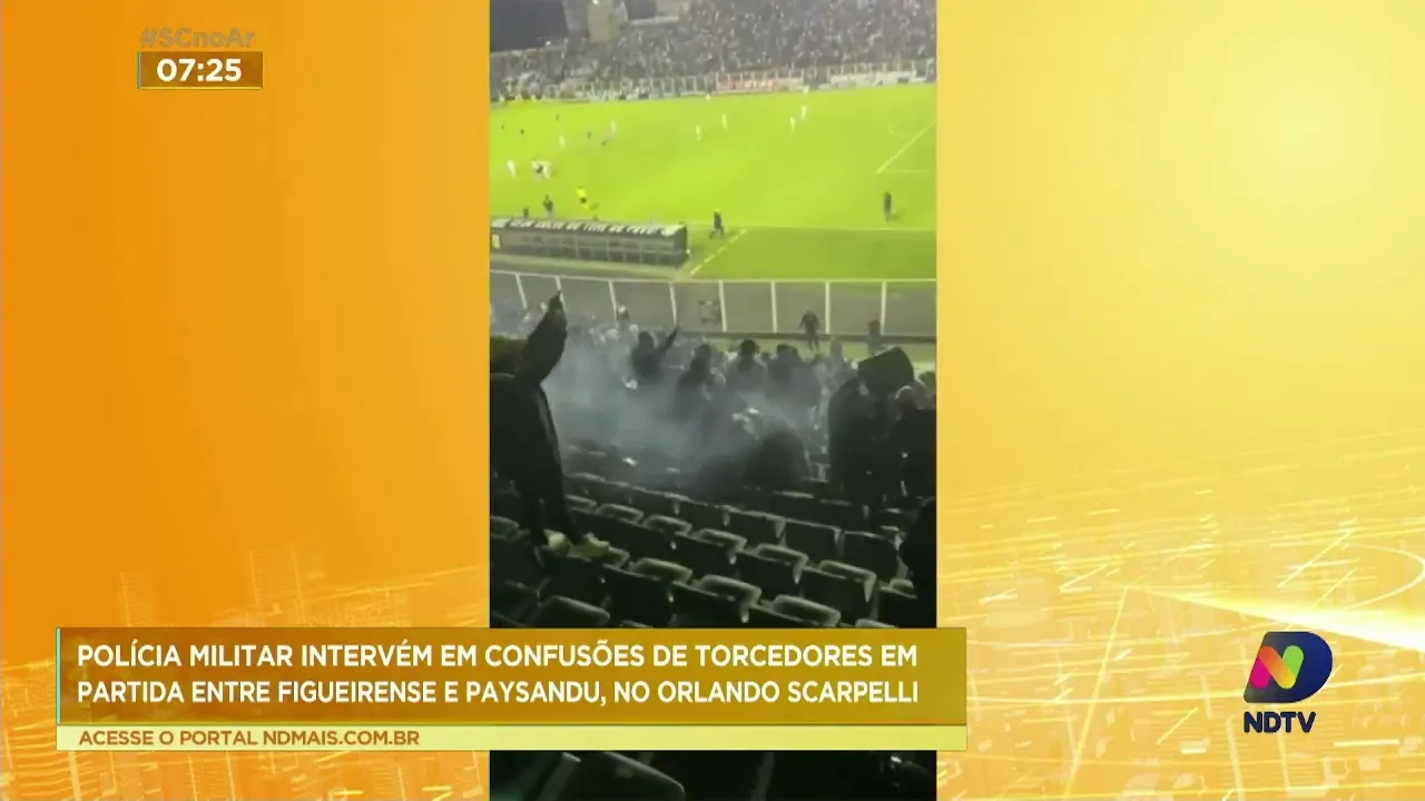 PM registra confusão dos torcedores no jogo Figueirense e Paysandu no último domingo