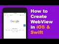 How to Create WebView in Xcode 11 Swift 5