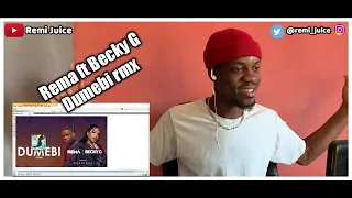 rema ft becky g dumebi remix reaction video youtube recommended 
