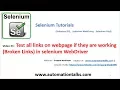 Selenium 21 - Test All Links On Webpage broken Links In Selenium Webdriver
