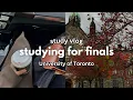 Finals study vlog realistic day in my life studying for final exams at UofT