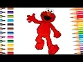 Sesame Street Elmo Fun Coloring Pages for Kids