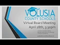 Volusia County School Virtual Board Meeting 2020
