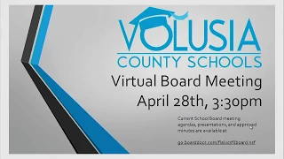 Volusia County School Virtual Board Meeting 2020