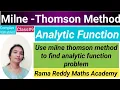 JNTUH NMCV R22 Finding analytical function UsingMilne thomson Method Most Important in NMCV R22