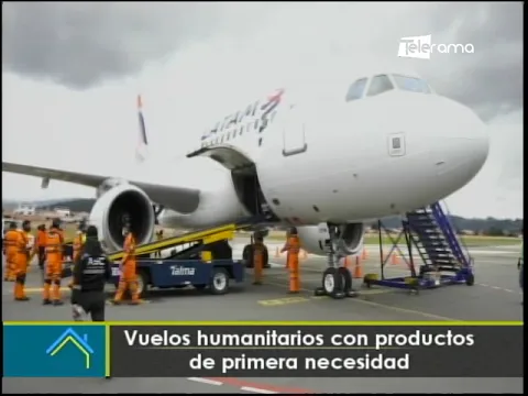 Vuelos humanitarios con productos de primera necesidad
