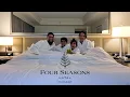 We stay at a 5 Star Luxury hotel The Four Seasons Chicago Tour Suite Dining amenities