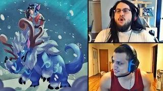 IMAQTPIE REACTS TO NUNU BOT VOICE LINE ABOUT HIM *REWORKED* | TYLER1 LISTENS TO A SONG FOR HIM | LOL