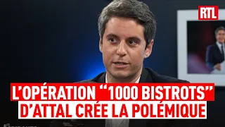 L'opération "1000 bistrots" de Gabriel Attal crée la polémique