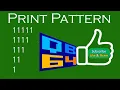 How To Print Pattern in QBasic Episode 4