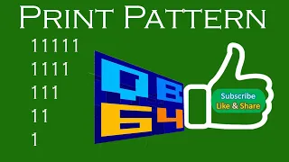 How To Print Pattern in QBasic Episode 4
