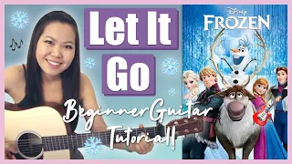 Let It Go Frozen - Idina Menzel EASY Guitar Tutorial