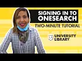 Signing in to OneSearch - Two Minute Tutorials Cal State LA Library
