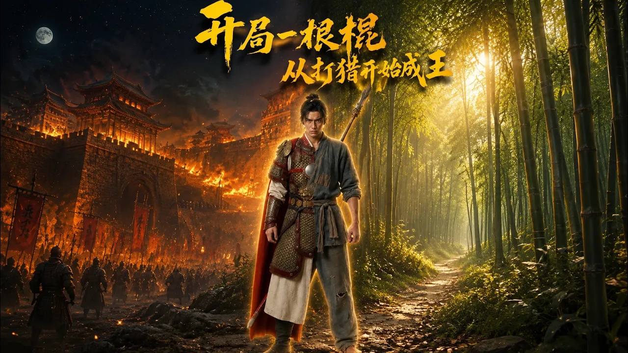 【完结超清】《开局一根棍,从打猎开始成王!》#热门短剧#逆袭#甜宠#爱情#反转#情感#都市#热血#爽剧#AI短剧#初六剧场 poster