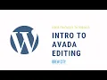 Intro to Editing Site Pages on WordPress Avada Theme Milwaukee Web Design Tutorials