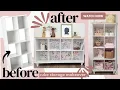 DIY cube storage makeover on a budget BEST cube storage hack EVER vintage little girls room