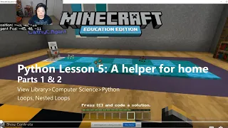 Minecraft EE - Python Walkthrough Lesson 5