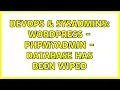 DevOps SysAdmins WordPress - phpMyAdmin