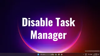 how to disable task manager in windows
