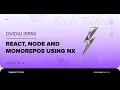 React Node and monorepos using NX