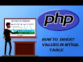 24 - How to insert data in MYSQL Table PHP Beginners
