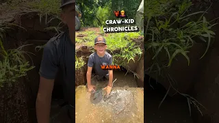CRAW-KID CATCHES FISH BY HAND